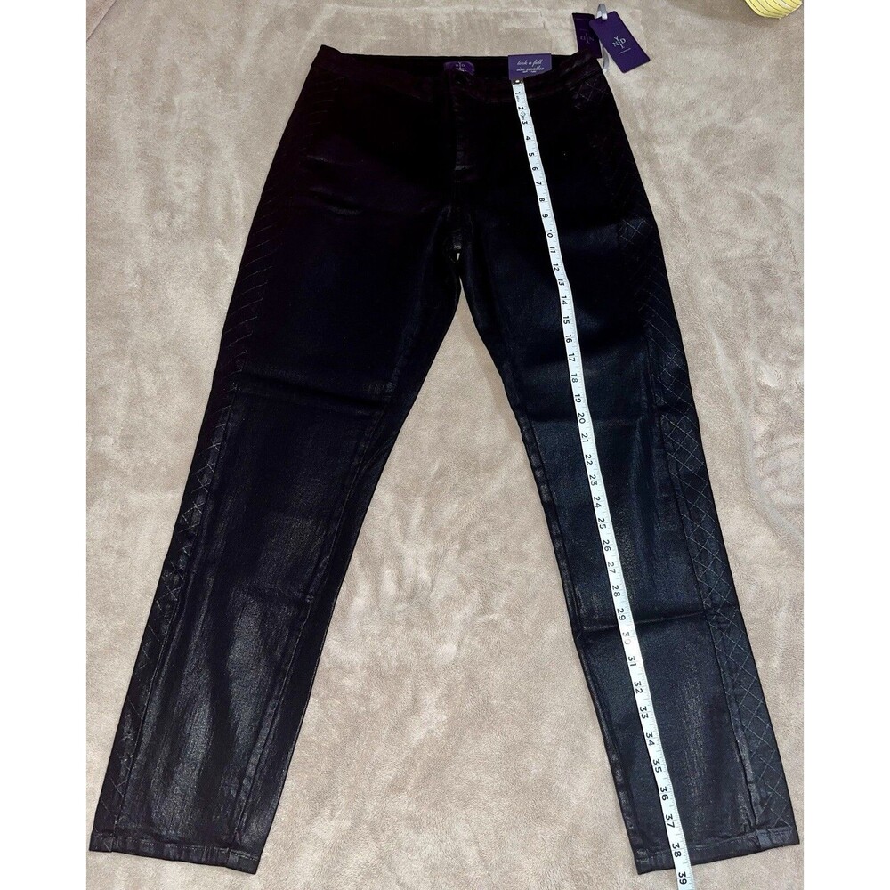 NWT NYDJ Size 12 Antonia Coated Ladies Leggings M40B57CC3400 Color: Black - Picture 9 of 10